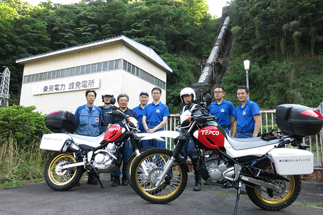 東京電力リニューアブルパワー株式会社 松田事業所 バイク隊のメンバー（発足当時）